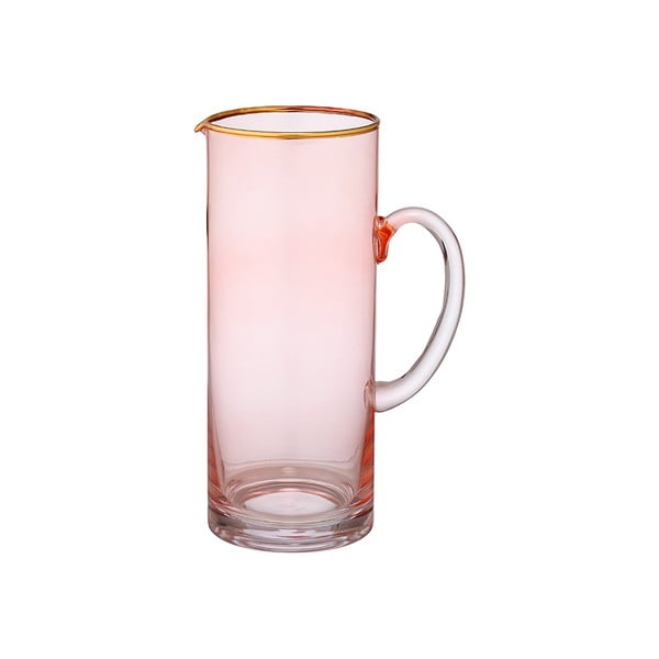 Carafă din sticlă Ladelle Chloe, 1,65 l, roz