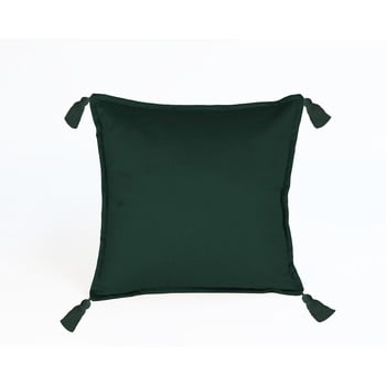 Pernă cu husă din catifea velvet atelier borlas, 45 x 45 cm, verde închis