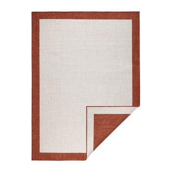 Covor adecvat pentru exterior bougari panama, 120 x 170 cm, roșu - crem