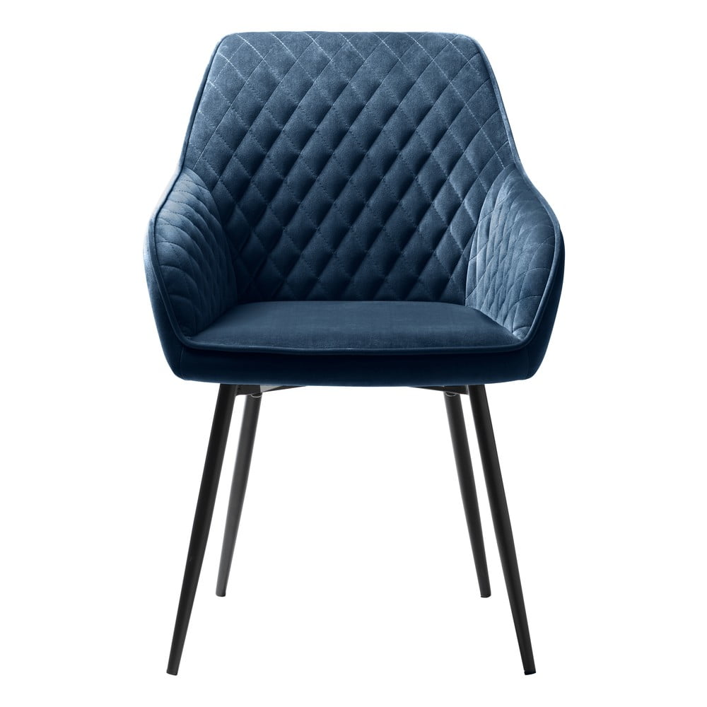 Scaun de dining albastru din catifea Milton – Unique Furniture