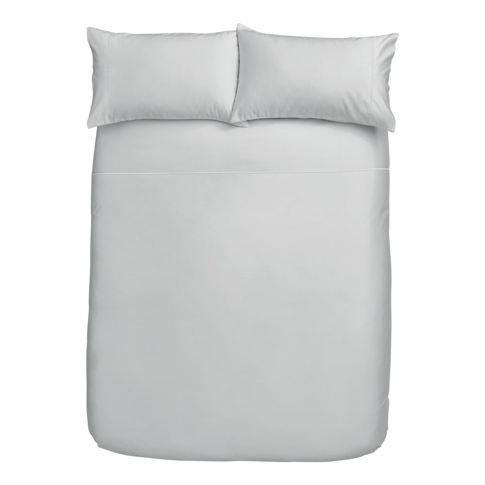 Lenjerie de pat din bumbac satinat Bianca Luxury, 200 x 200 cm, gri 200 imagine noua somnexpo.ro
