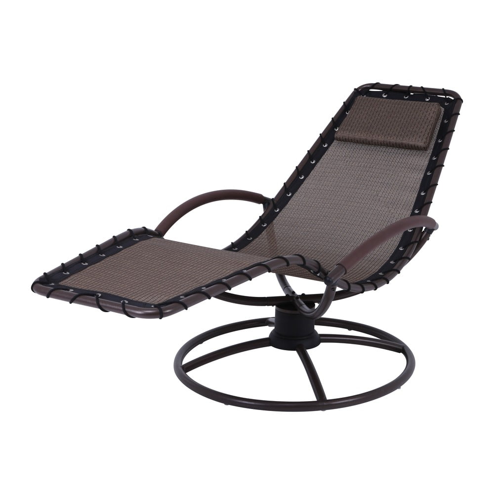 Șezlong de grădină gri din metal Rhodes – Garden Pleasure