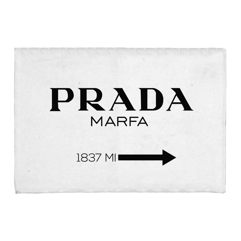 Covoraș de baie Really Nice Things Prada, 60 x 40 cm, alb – negru alb pret redus