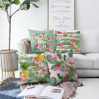Set 4 fețe de pernă minimalist cushion covers summer vibes, 55 x 55 cm
