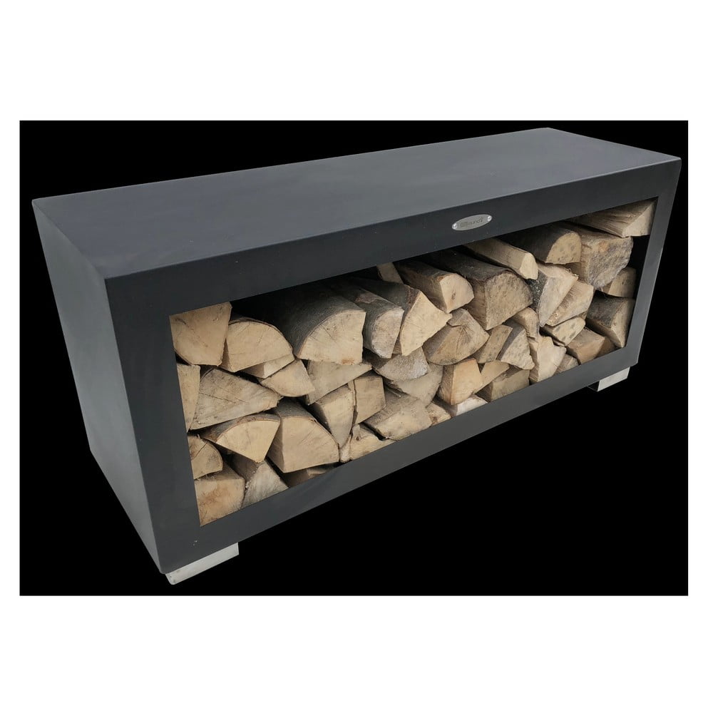 Cutie din oțel pentru depozitarea lemnelor Remundi, lățime 119 cm, negru bonami.ro