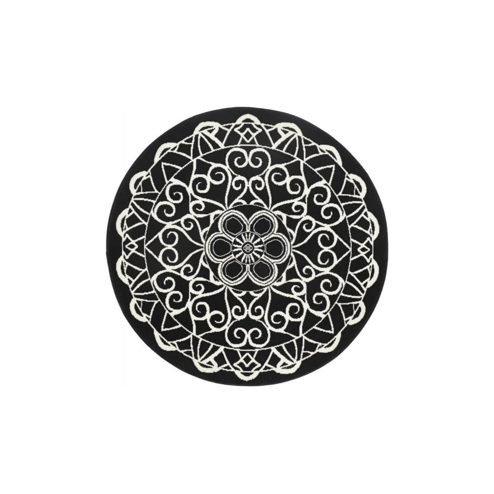 Covor rotund zala living capri, ø 200 cm, negru