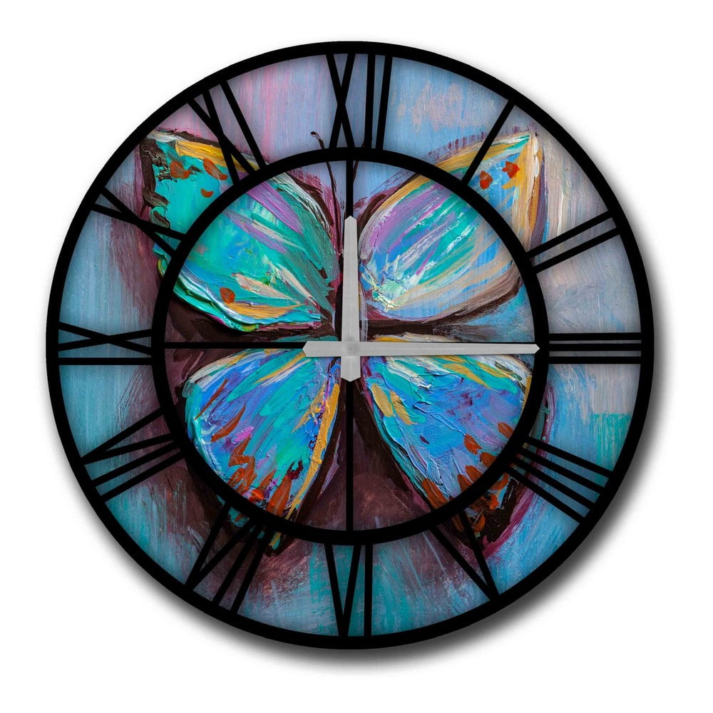 Ceas de perete homeart butterfly, ø 50 cm