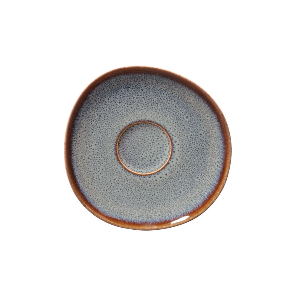 Poza Farfurie din gresie ceramica Villeroy & Boch Like Lave, 15,5 x 15 cm, gri - maro