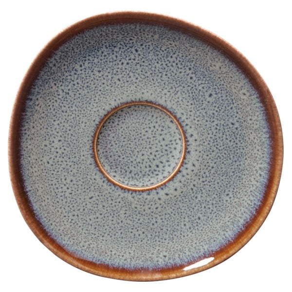 Farfurie din gresie ceramică Villeroy & Boch Like Lave, 15,5 x 15 cm, gri - maro