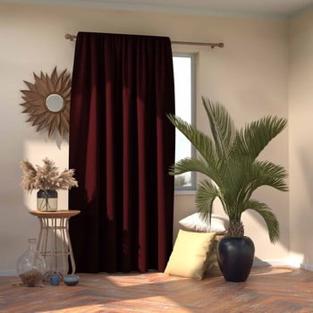 Draperie ameliahome burgundy, 140 x 245 cm, vișiniu închis
