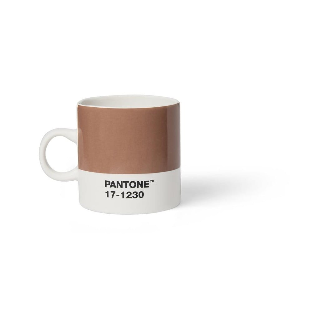 Cană maro deschis pentru espresso din ceramică 120 ml Mocha Mousse 17-1230 – Pantone