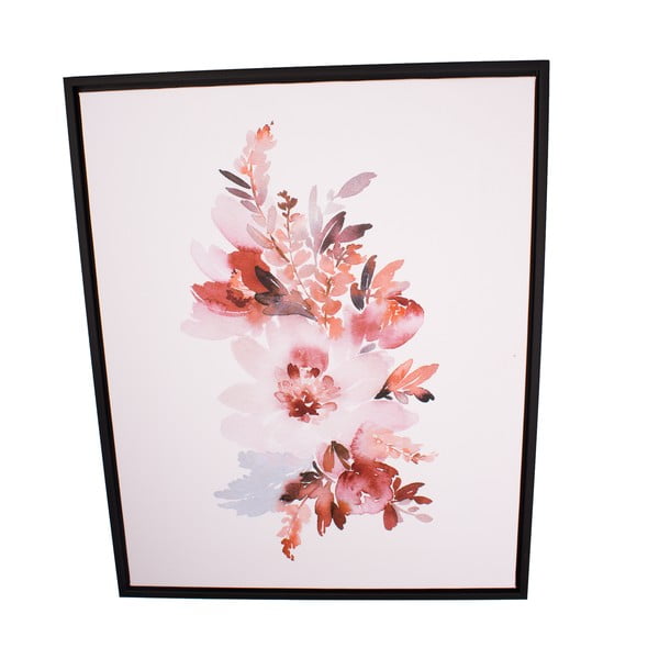 Tablou de perete cu ramă Dakls Pinky Flowers, 40 x 50 cm