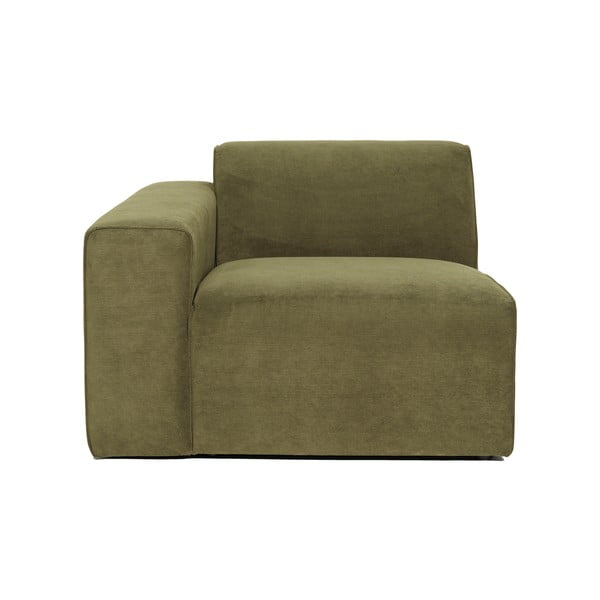 Modul cu tapițerie din reiat pentru canapea colț de stânga Scandic Sting, 101 cm, verde