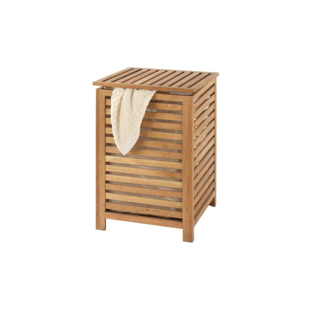 Coș din lemn de nuc pentru rufe Wenko Laundry Bin Norway, 65 l bonami.ro