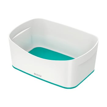 Cutie de birou leitz mybox, lungime 24,5 cm, alb - turcoaz