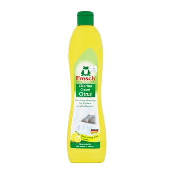 Soluție cremă de curățat baie și bucătărie cu parfum de lămâie frosch, 500 ml