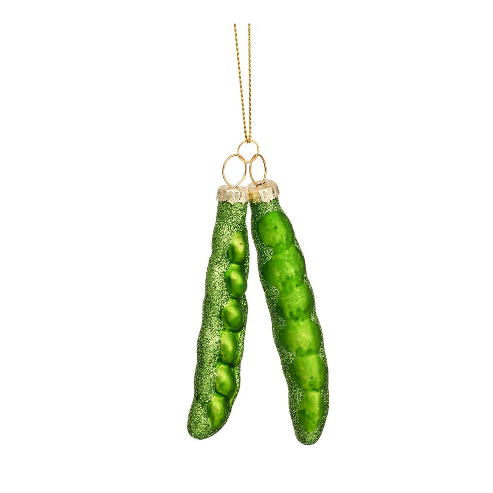 Ornament de Crăciun din sticlă Peas – Sass & Belle