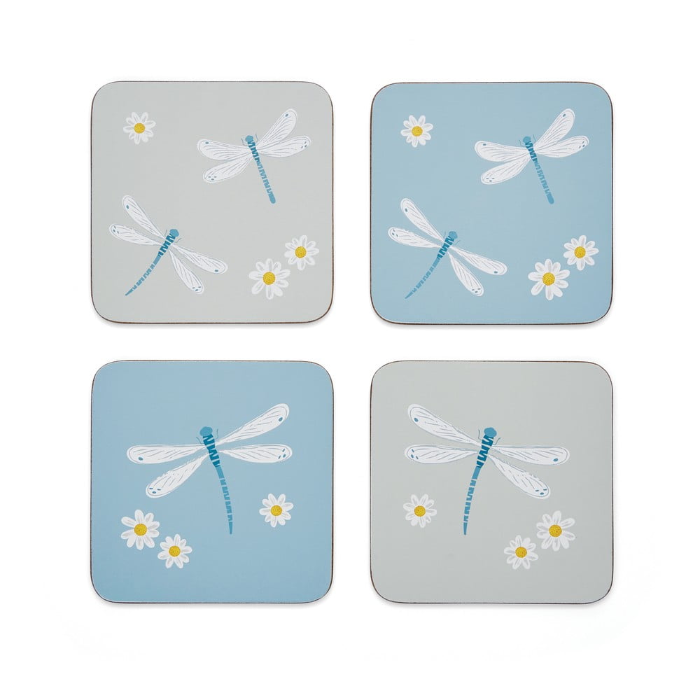  Coasters albastru-deschis/gri-deschis 4 buc. din plută English Meadow – Cooksmart ® 