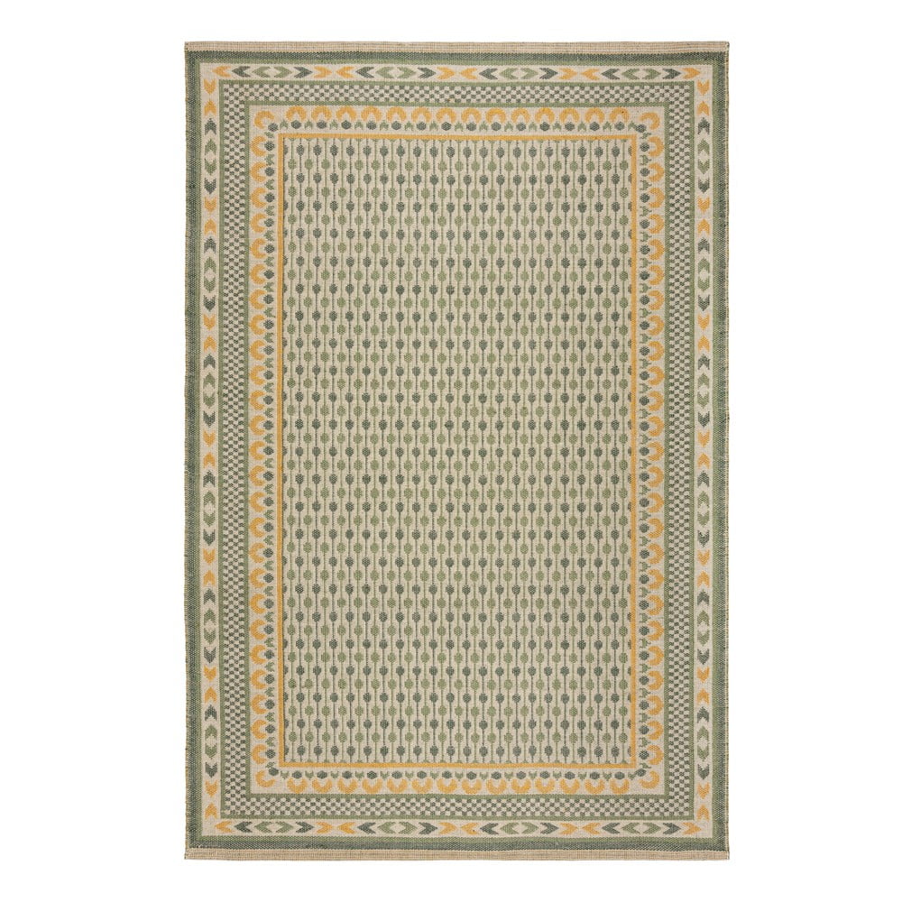 Covor verde din amestec de iută 120x170 cm Mara Jute Border – Flair Rugs