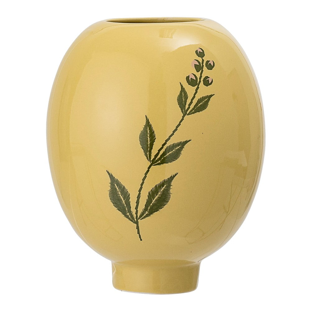 Vază din gresie ceramică Bloomingville Rose, galben Bloomingville imagine 2022