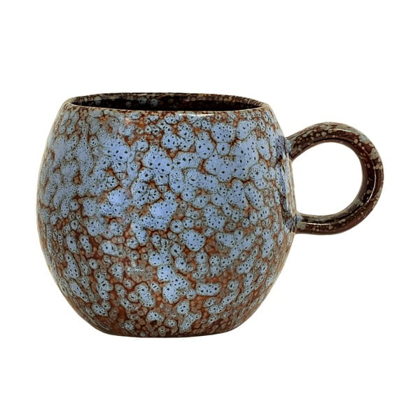 Cană din gresie ceramică Bloomingville Paula, 275 ml, maro-albastru