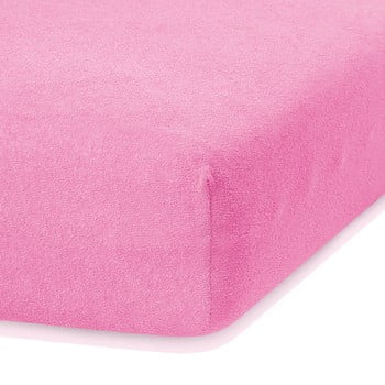 Cearceaf elastic ameliahome ruby, 200 x 140-160 cm, roz închis