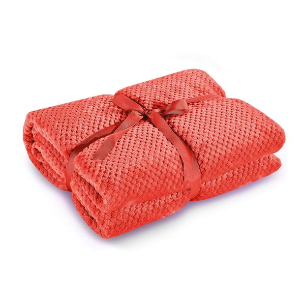Pătură din microfibră DecoKing Henry, 150 x 200 cm, roșu