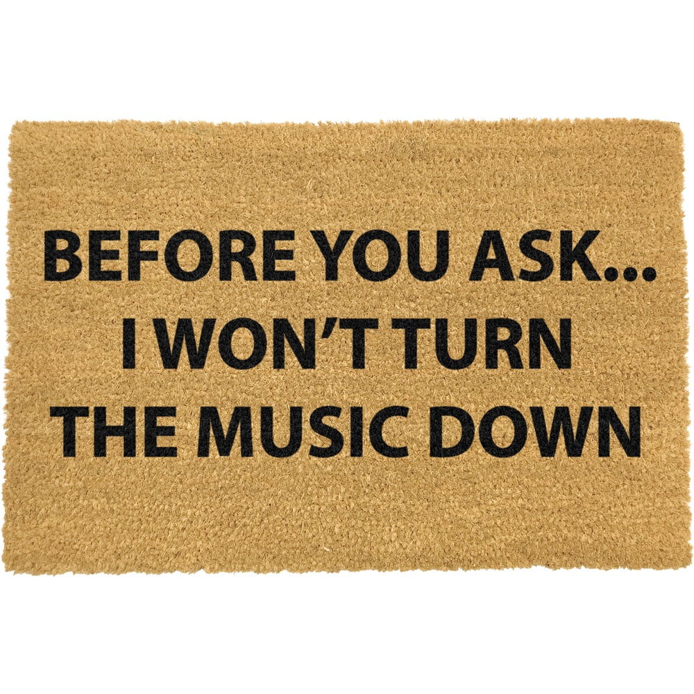 Covoraș intrare din fibre de cocos Artsy Doormats Loud Music, 40 x 60 cm Artsy Doormats