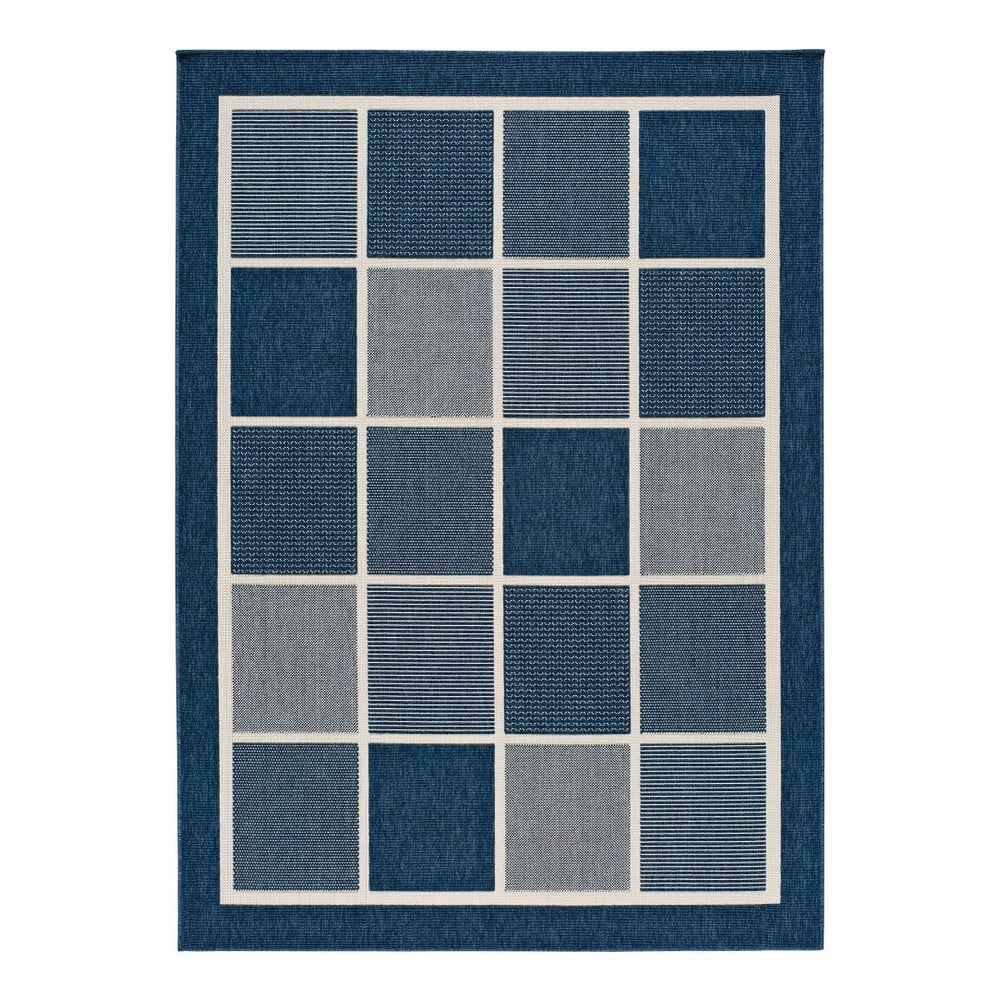 Covor pentru exterior Universal Nicol Squares, 80 x 150 cm, albastru-gri bonami.ro