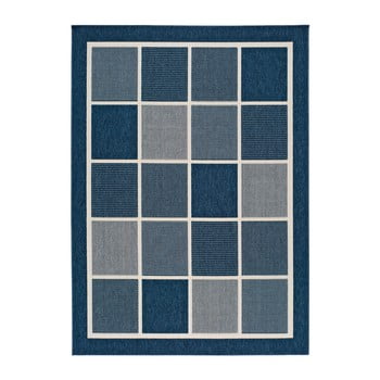 Covor pentru exterior universal nicol squares, 80 x 150 cm, albastru-gri