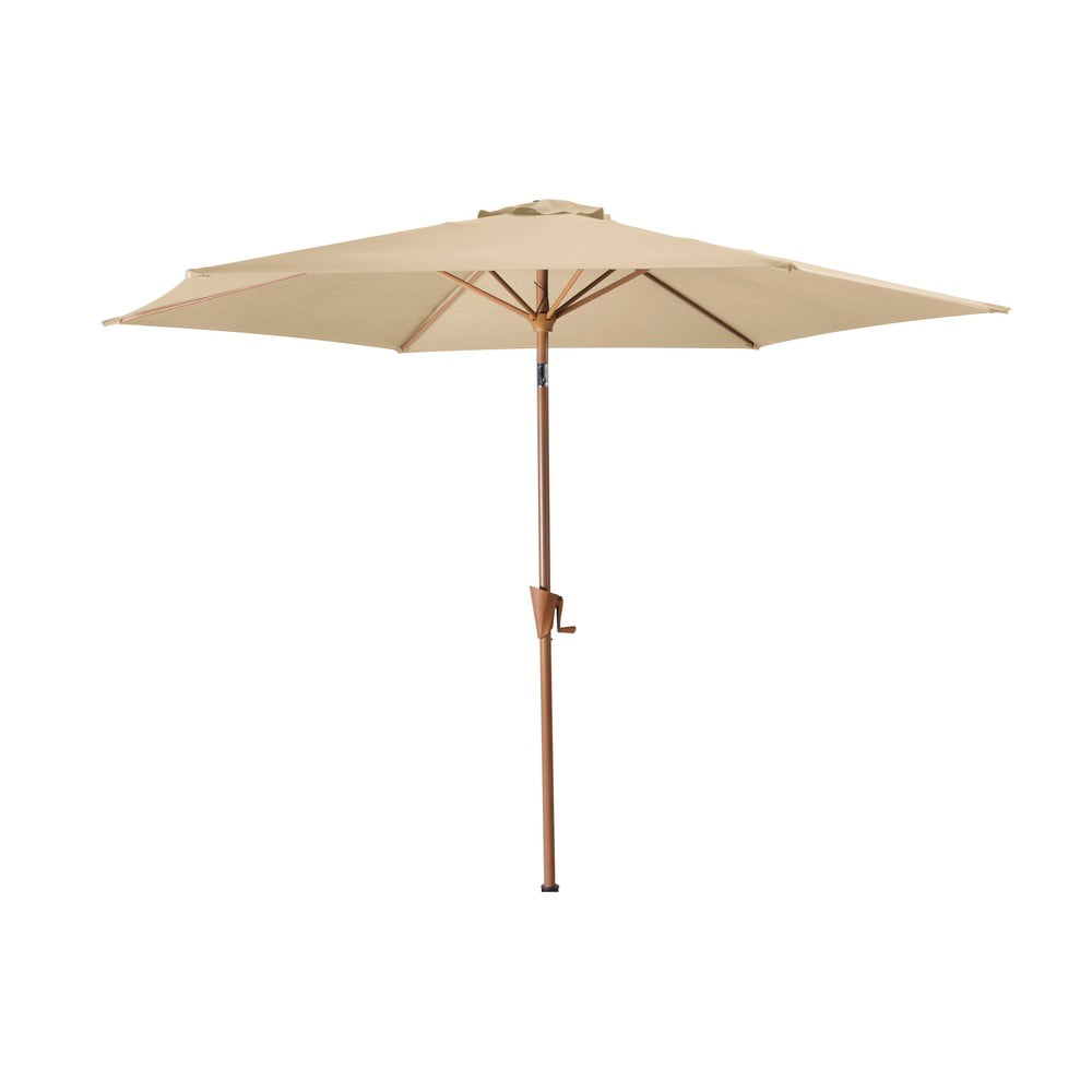 Umbrelă de soare bej ø 300 cm Wood – Rojaplast