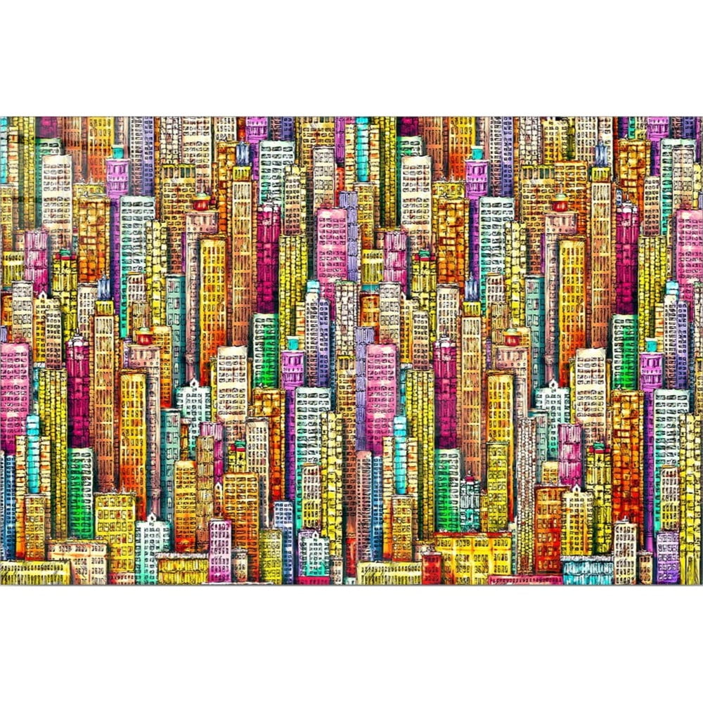 Tablou din sticlă 100x70 cm City – Wallity