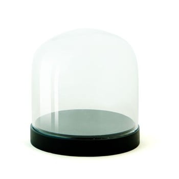 Recipient din sticlă Wireworks Pleasure Dome Black, 13 cm
