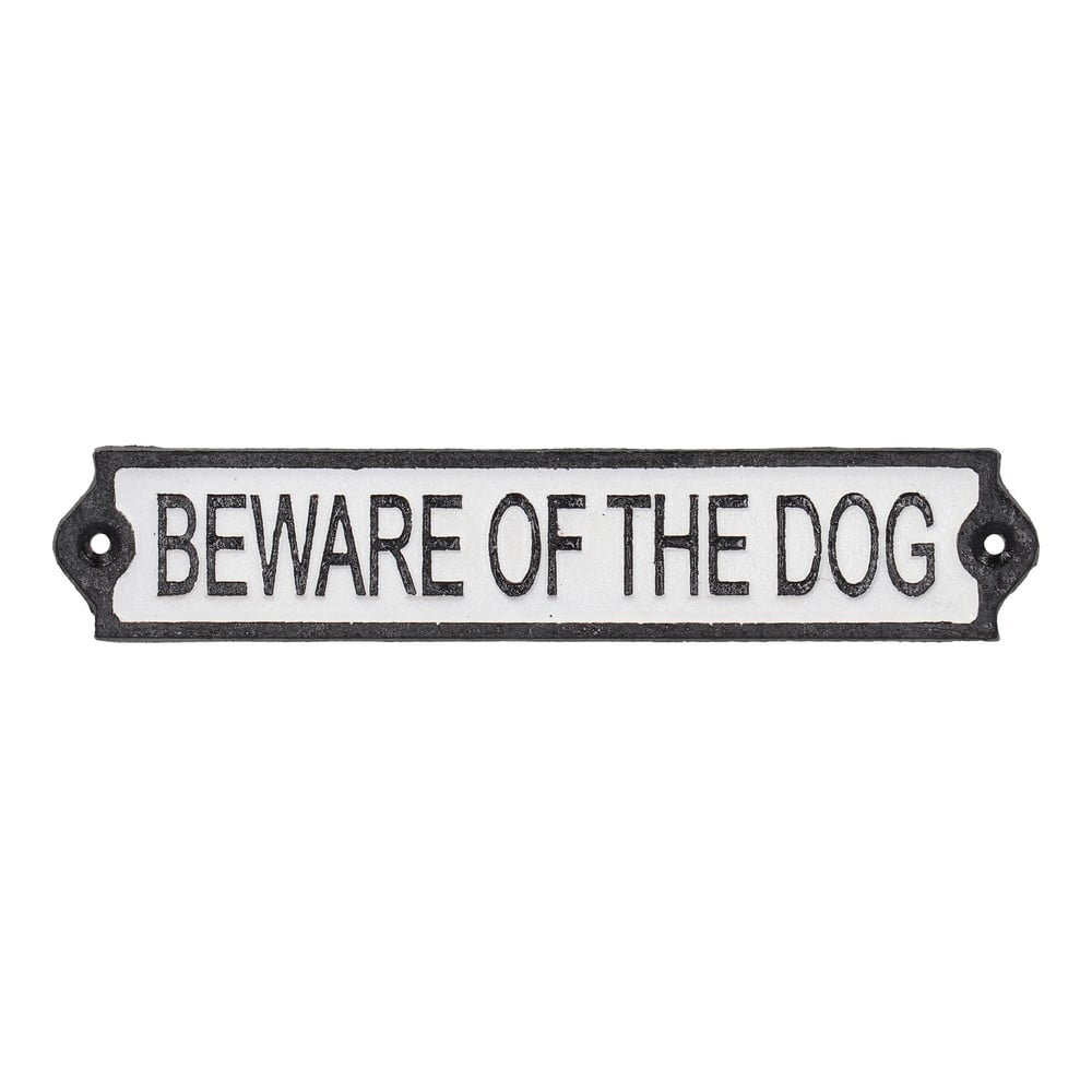 Semn din fontă 26x5 cm Beware of the Dog – Esschert Design