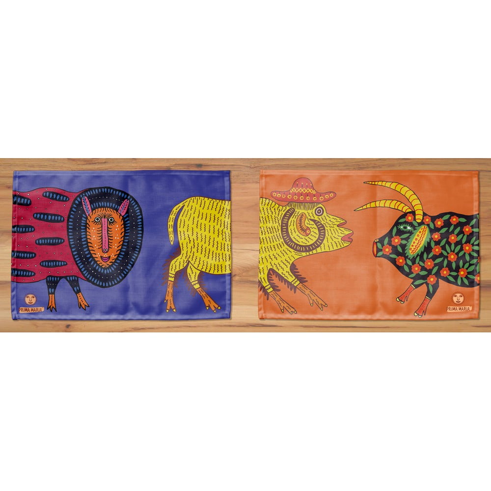Set 2 suporturi textile pentru farfurii madre selva la monsters