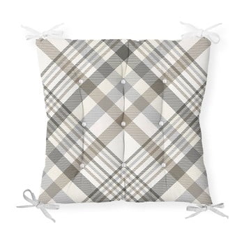 Pernă pentru scaun minimalist cushion covers gray brown flannel, 40 x 40 cm