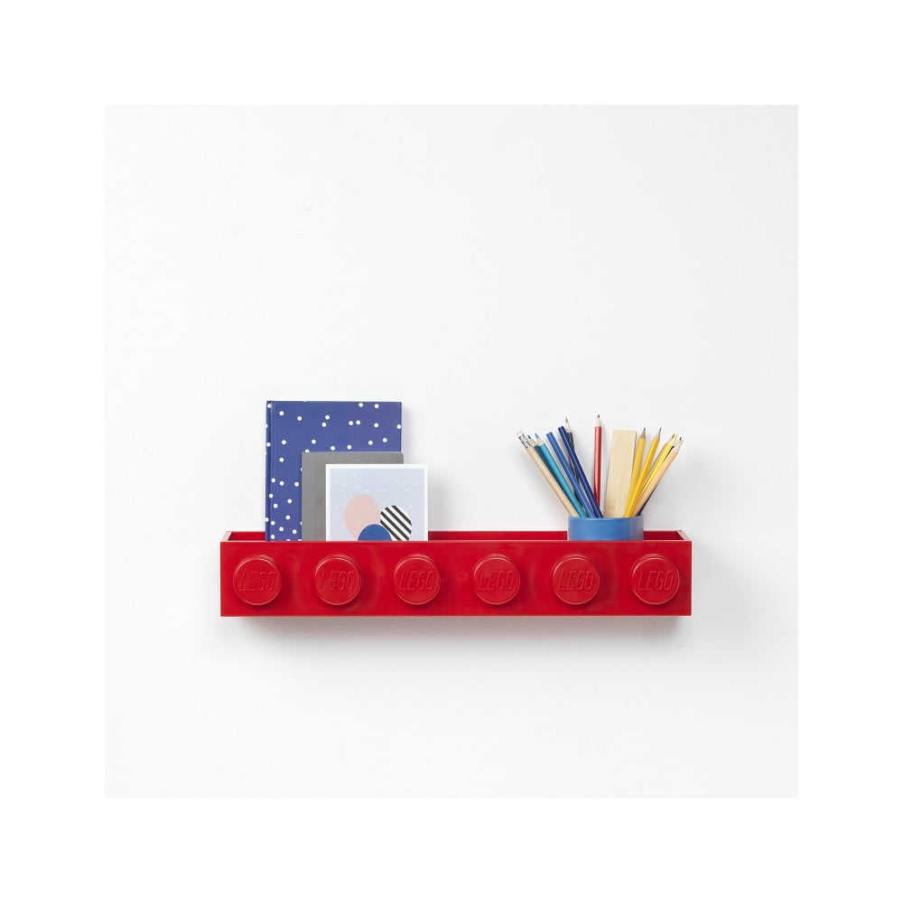 Raft de perete pentru copii LEGO® Sleek, roșu bonami.ro