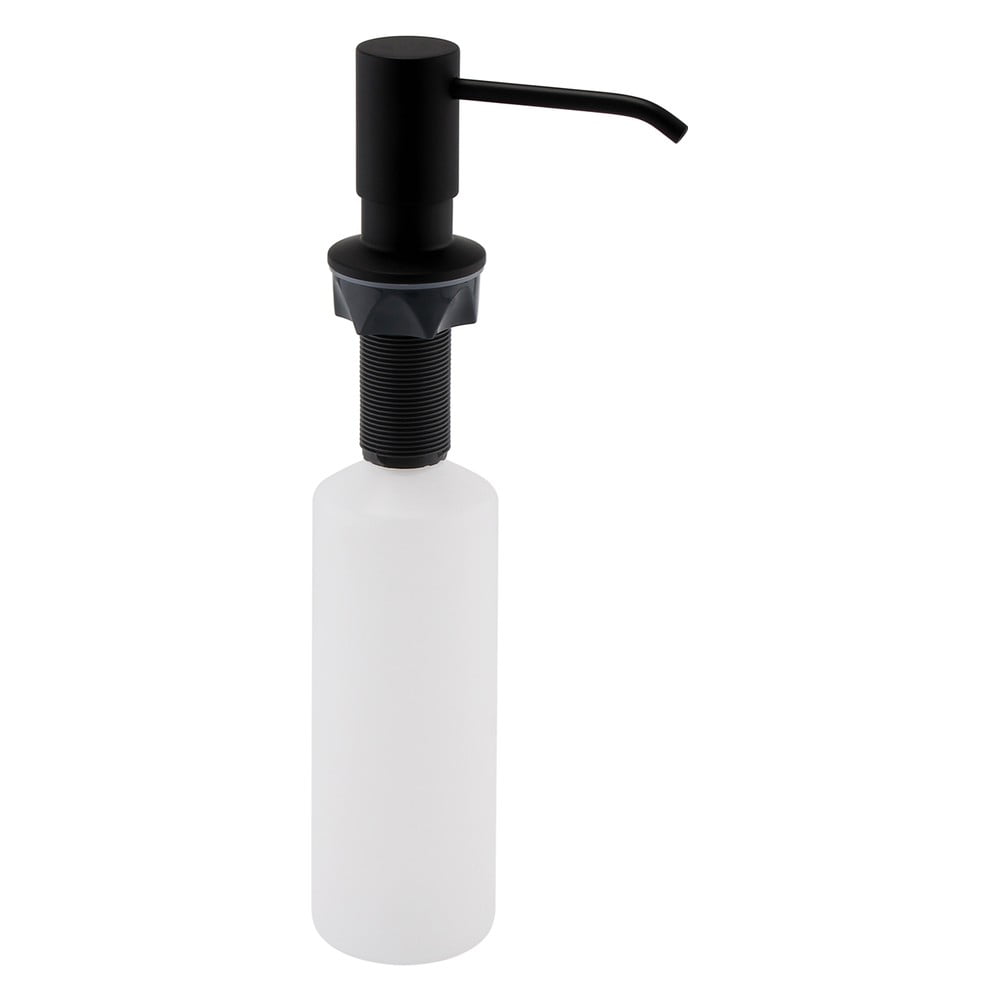 Dozator de săpun lichid negru mat din plastic 350 ml – Sapho