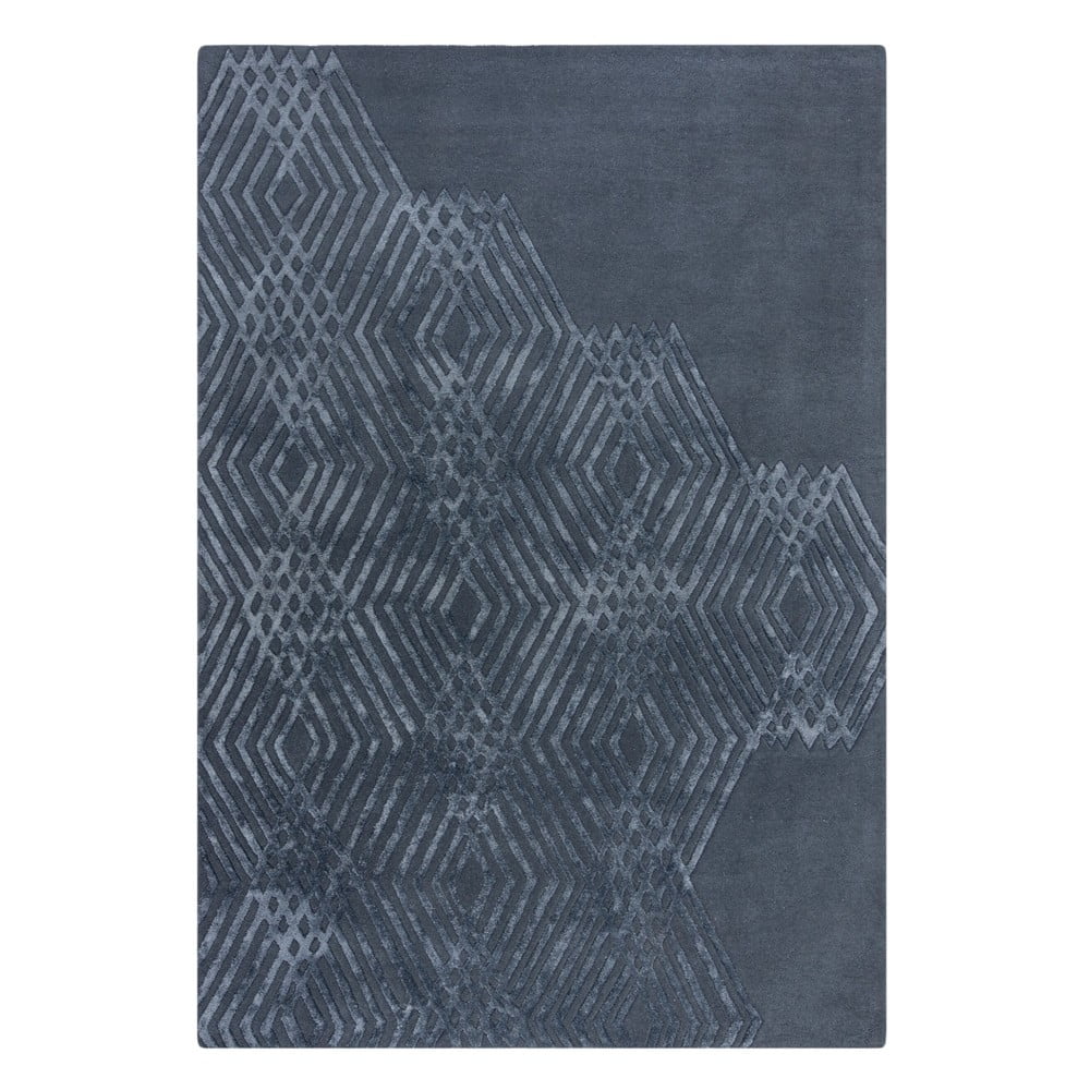 Covor din lână Flair Rugs Diamonds, 160 x 230 cm, albastru bonami.ro imagine 2022