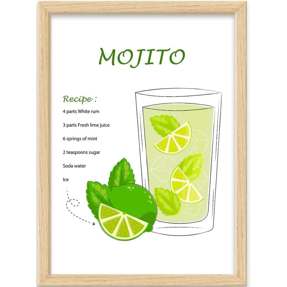  Poster cu ramă 40x55 cm Mojito – Wallity 