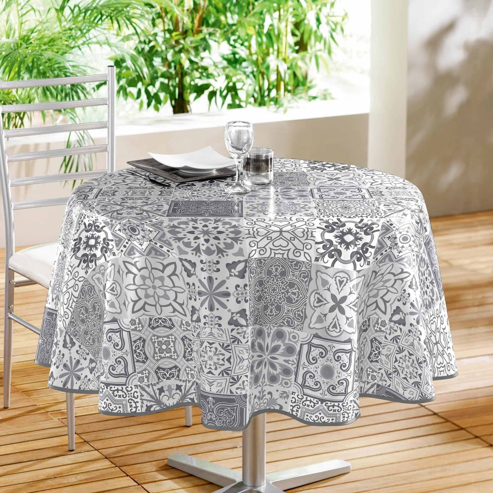 Față de masă lavabilă din PVC ø 160 cm Persane – douceur d\'intérieur