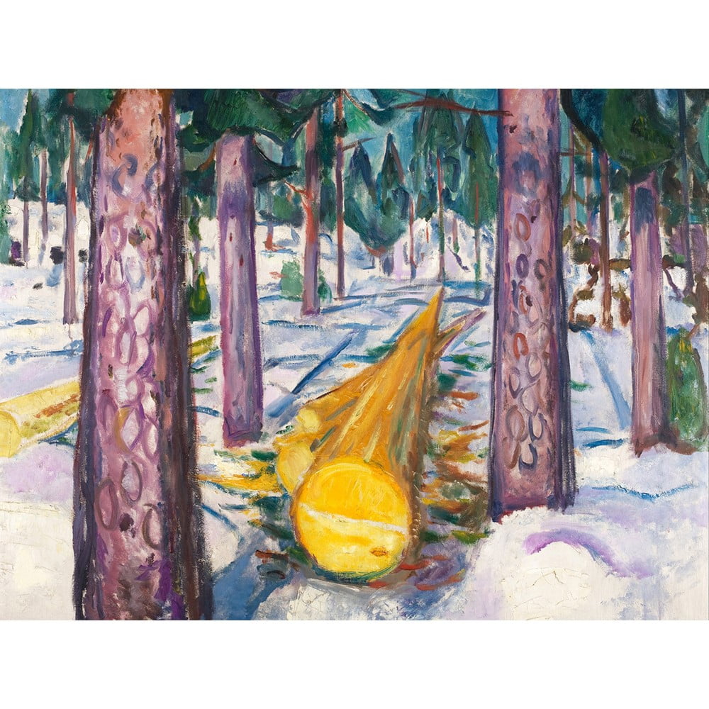 Reproducere tablou Edvard Munch – The Yellow Log, 60 x 45 cm bonami.ro