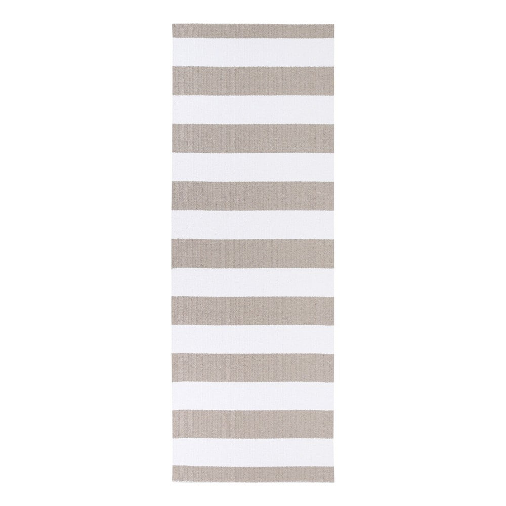 Covor potrivit pentru exterior Narma Birkas, 70 x 350 cm, maro - alb