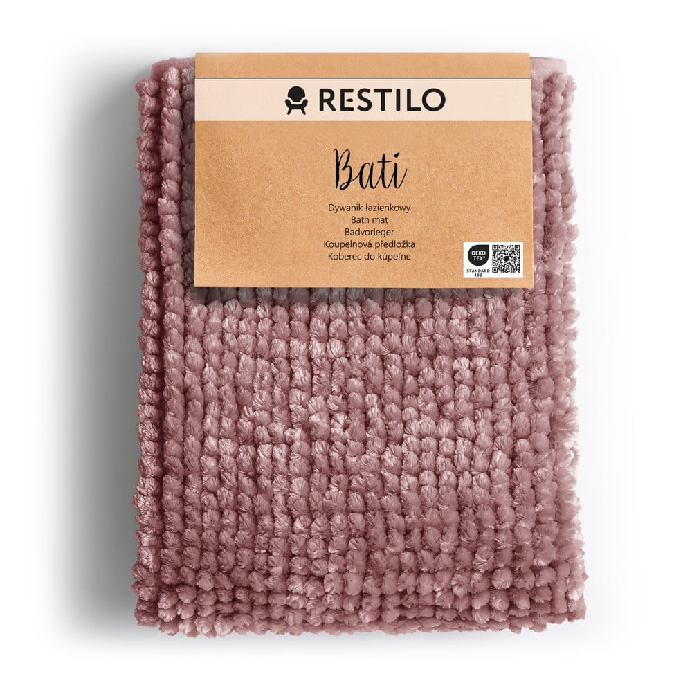 Covoraș de baie roz 70x120 cm Bati – Restilo