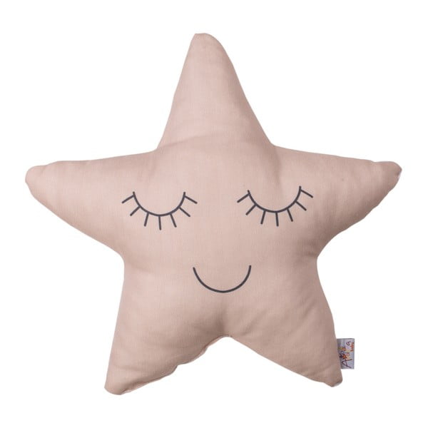 Pernă din amestec de bumbac pentru copii Mike & Co. NEW YORK Pillow Toy Star, 35 x 35 cm, roz