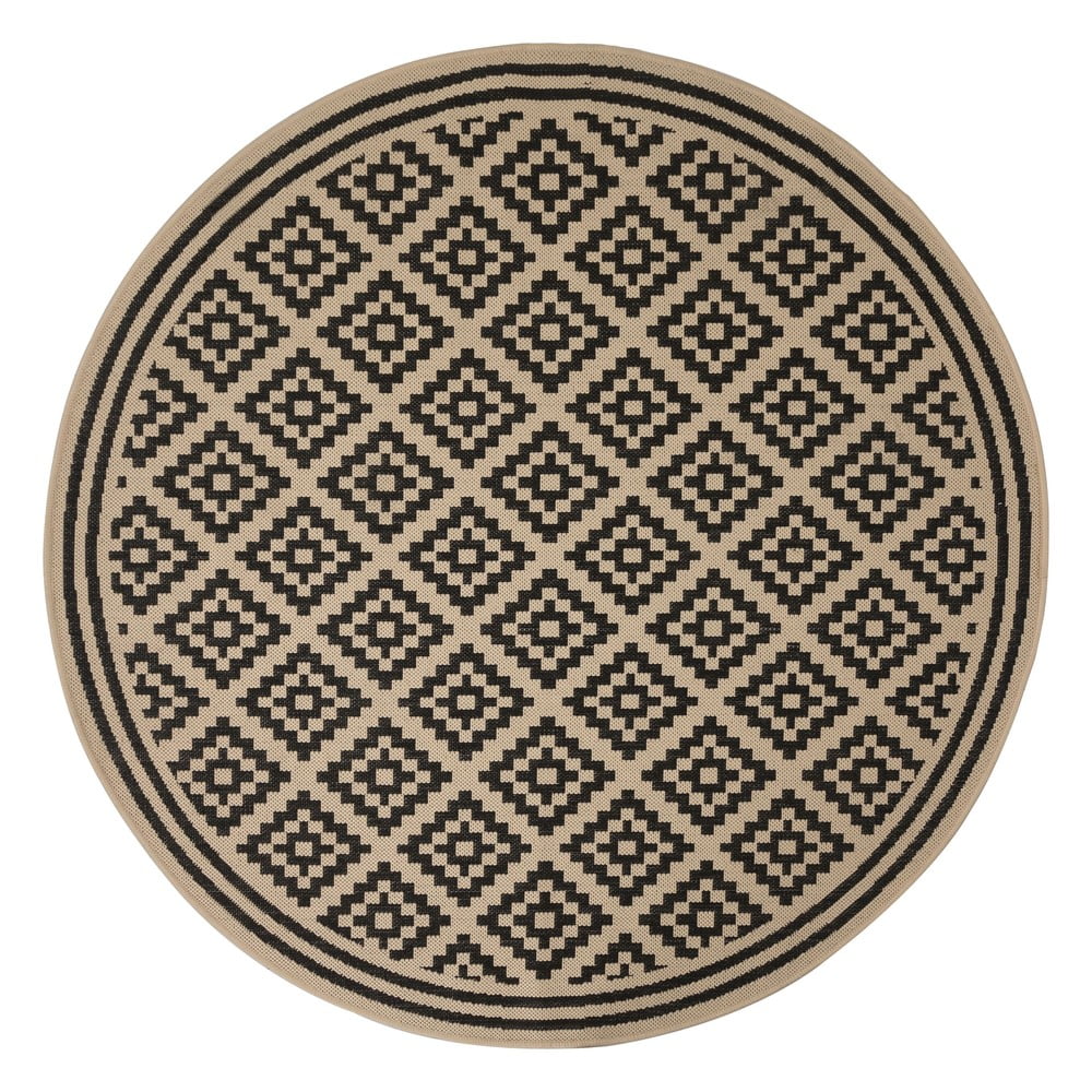 Covor de exterior negru/bej rotund ø 160 cm Moretti – Flair Rugs 160 imagine noua
