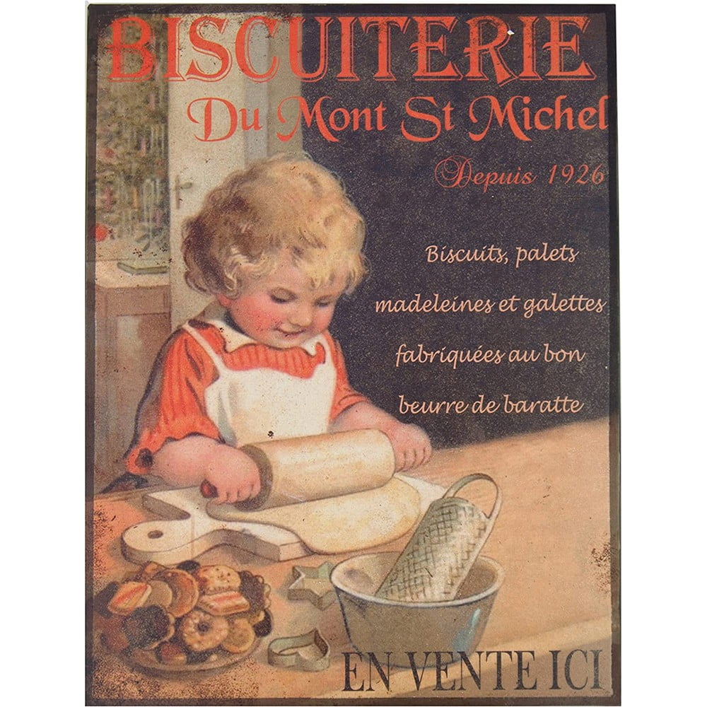 Semn din metal 35x37 cm Biscuiterie St Michel – Antic Line