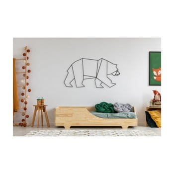 Pat din lemn de pin pentru copii adeko mila box 4, 80 x 160 cm