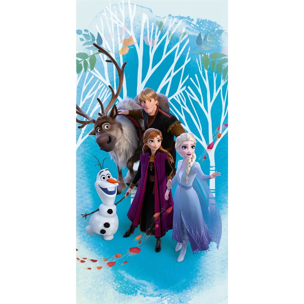 Prosop pentru copii albastru din bumbac 70x140 cm Frozen 