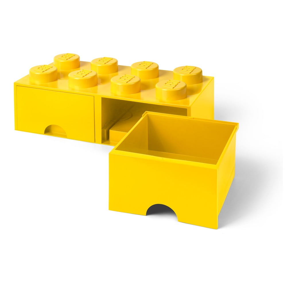 Cutie depozitare cu 2 sertare LEGO®, galben bonami.ro